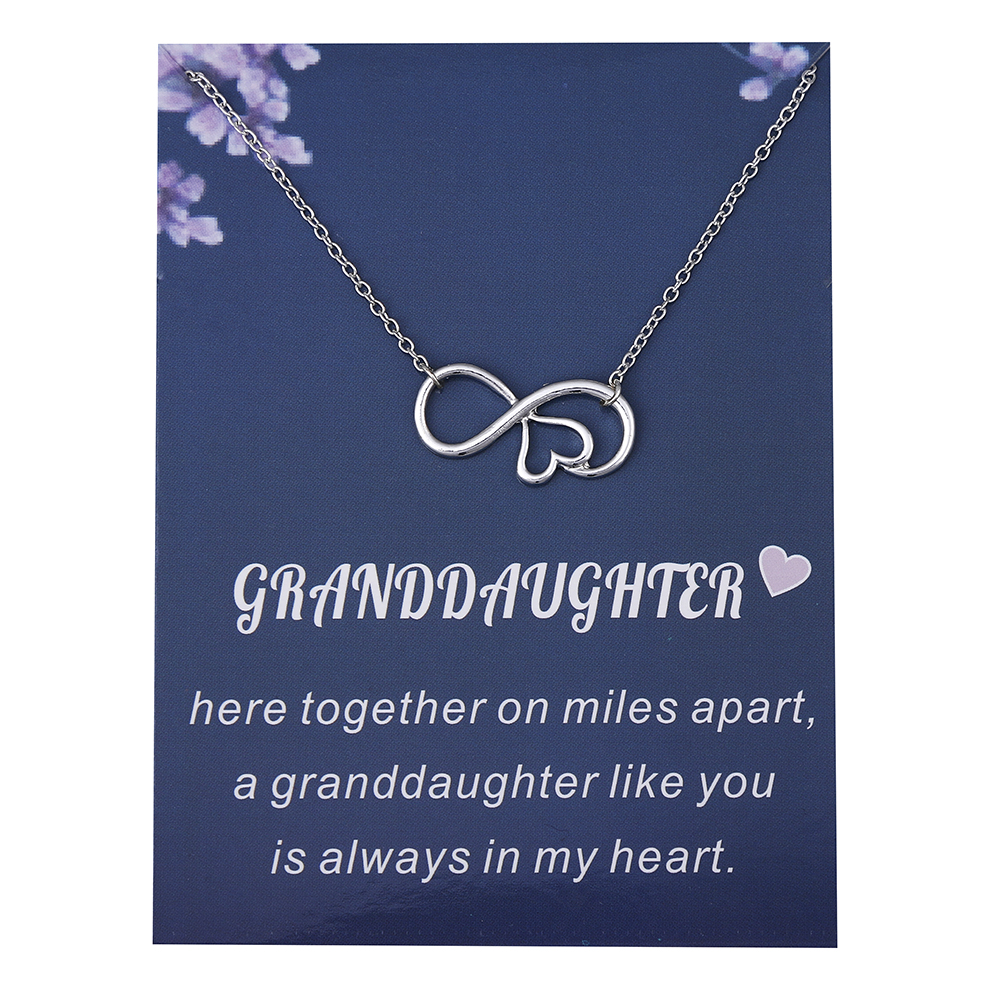 Korean Necklace Jewelry Mother daughter Wife grandmother Infinite love 8 Pendant Necklace: 6324-silver
