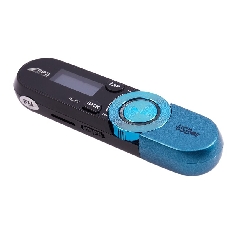 LCD Sn 16GB USB Flash compatible con radio FM TF MP3 reproductor de música azul