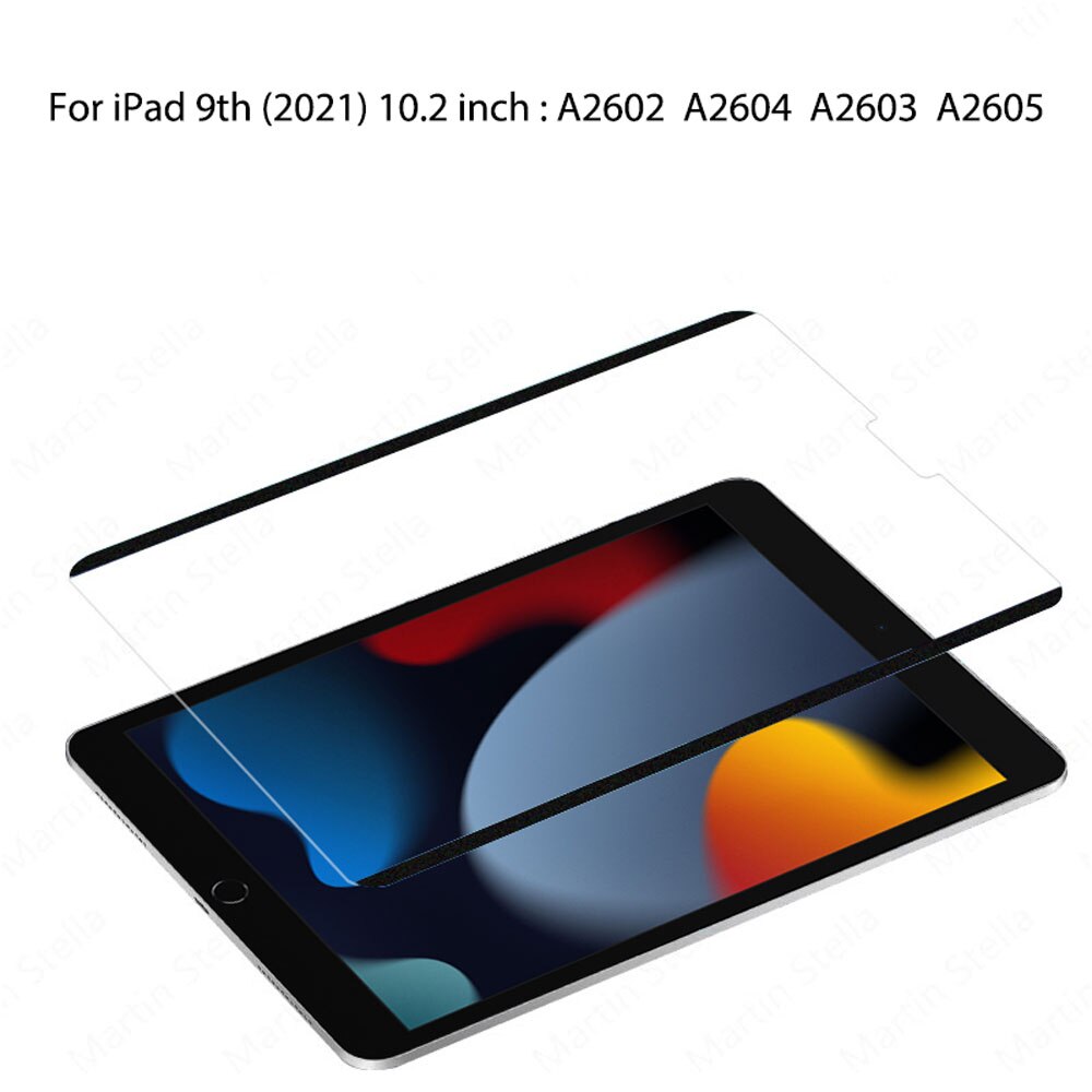 Film papierowy jak na Ipad Pro 11 2021 2020 12.9 9.7 10.2 9 generacji Screen Protector na Ipad Air 4 1 2 3 Mini 5 6 akcesoria: For iPad 9th