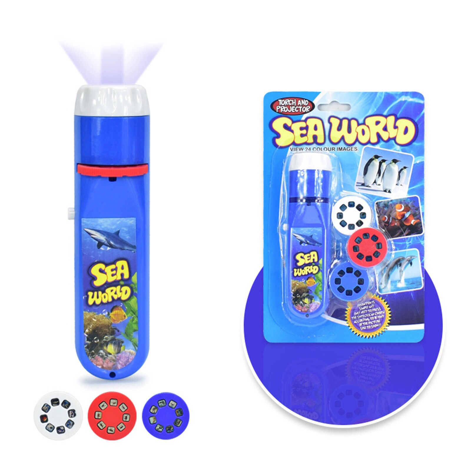 Torch Projector Lamp Ruimte Zaklamp Koplampen Educatief Torch Projector Lamp Zaklamp Projectie Spelen Speelgoed Voor Kinderen: Ocean World