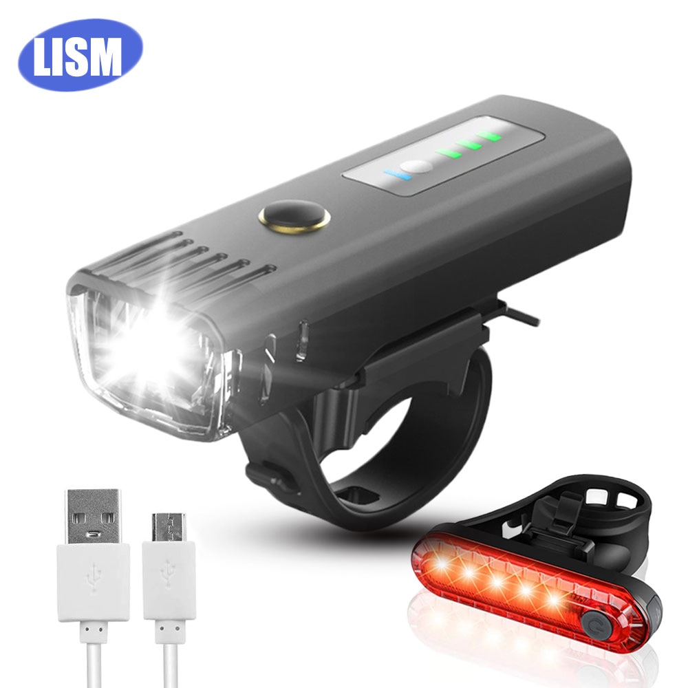 Lism Smart Inductie Fiets Front Light Usb Led Koplamp Anti-Glare IPX5 4 Modi Fiets Lamp 1500Mah Zaklamp voor Fiets