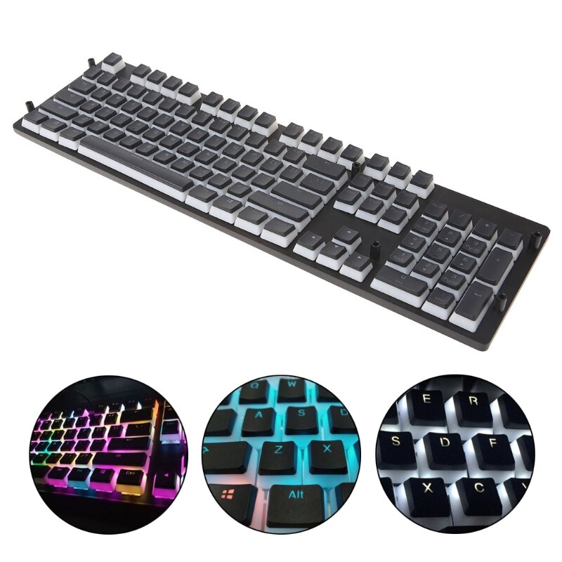 104 Ansi Layout Pbt Dubbele Huid Melk Shot Backlit Keycap Voor Oem Cherry Mx