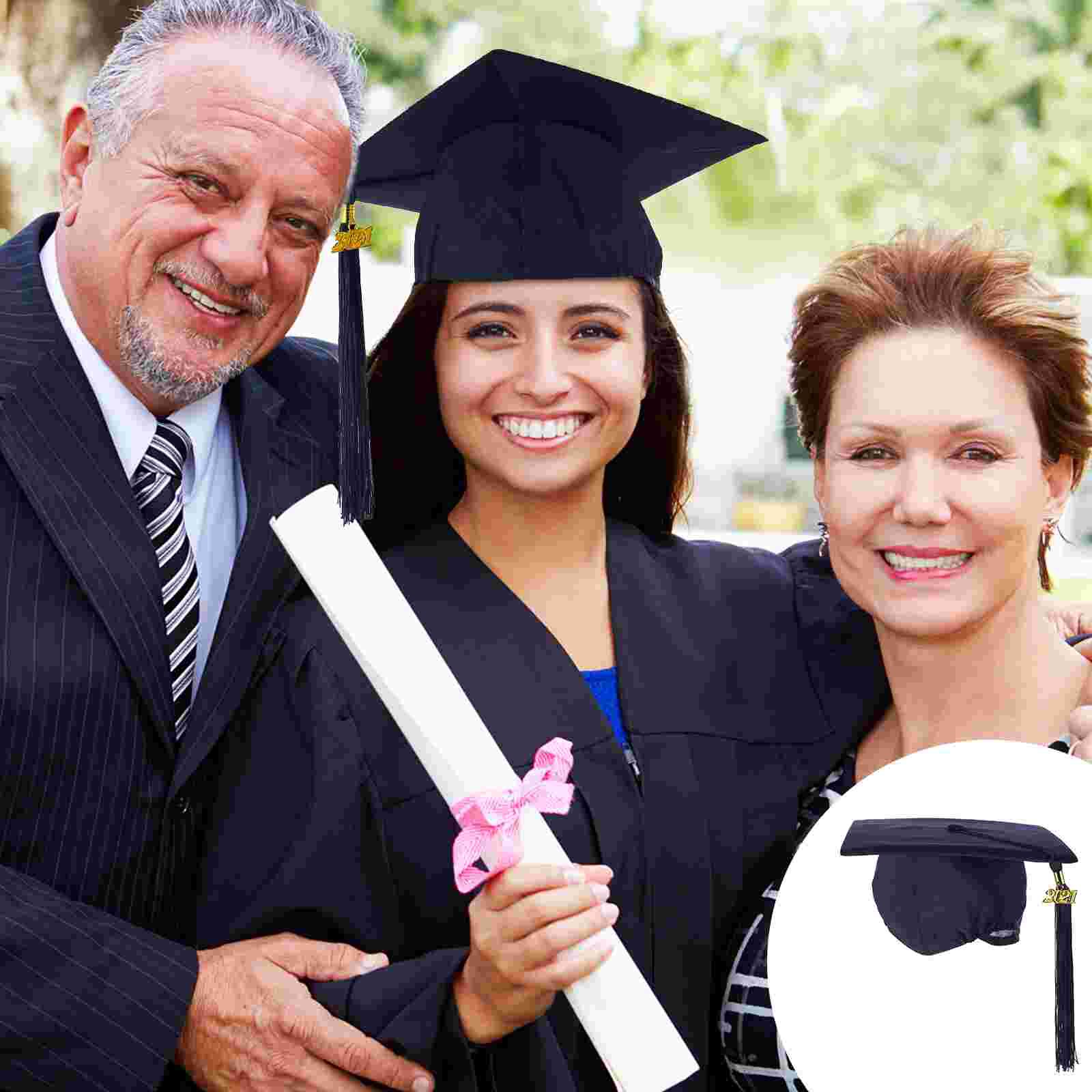 1 Pc Practical Graduation Cap Meaningful Bachelor Hat Headgear (Free Size): Navy