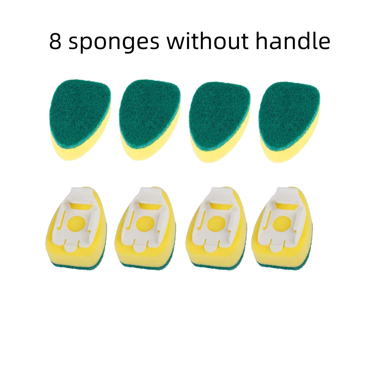 6/8/12 Stuks Dishwand Schotel Borstel Vervanging Hoofd Aanrecht Spons Handvat Borstel Schotel Scrubber Schoon tool Voor Vaatwas: Blauw