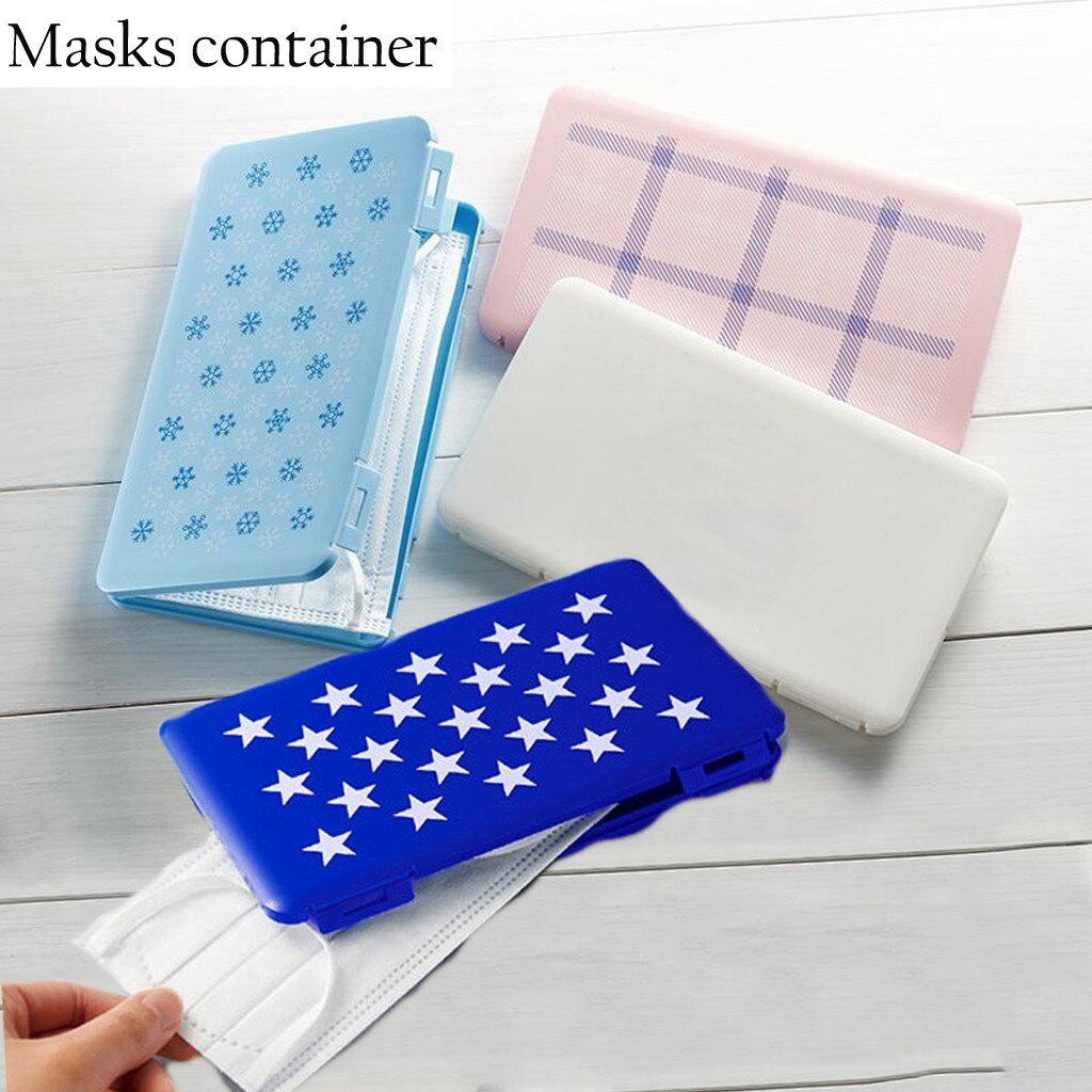 1pc di Modo Della Copertura Della Mascherina Sacchetto Pinze Portatile Supporto di Facemask Bocca Maschera Scatola di Immagazzinaggio Caso Risparmia Maschera Scatole di Cosmetici Borse mascarillas