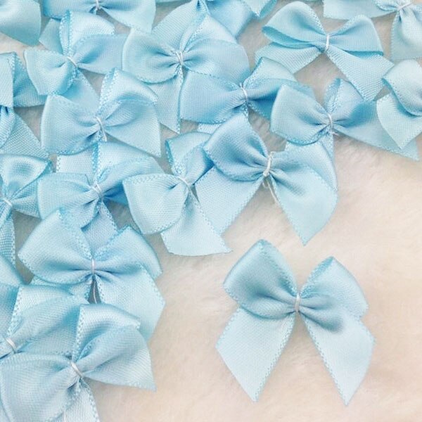 100pcs Mini Satin Ribbon Flowers Bows Craft Wedding Decoration Upick A176: Color 2