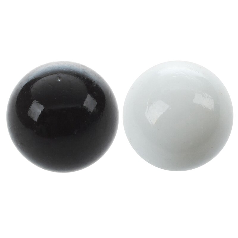 20 Pcs Knikkers 16Mm Glazen Knikkers Knicker Glas Ballen Decoratie Kleur Nuggets Speelgoed, 10 Pcs Black & 10 Pcs Wit: Default Title