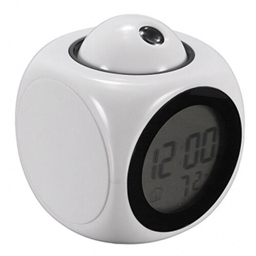 1 PC LCD Projection LED affichage temps numérique réveil parlant voix invite thermomètre Snooze fonction bureau