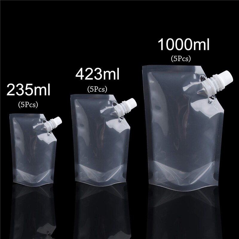 20pcs Plastic Herbruikbare Liquor Pouch Clear Zware Drankjes Kolven Camoufleerbare Drinken Kolven Cruise Zakken Kit met Trechter