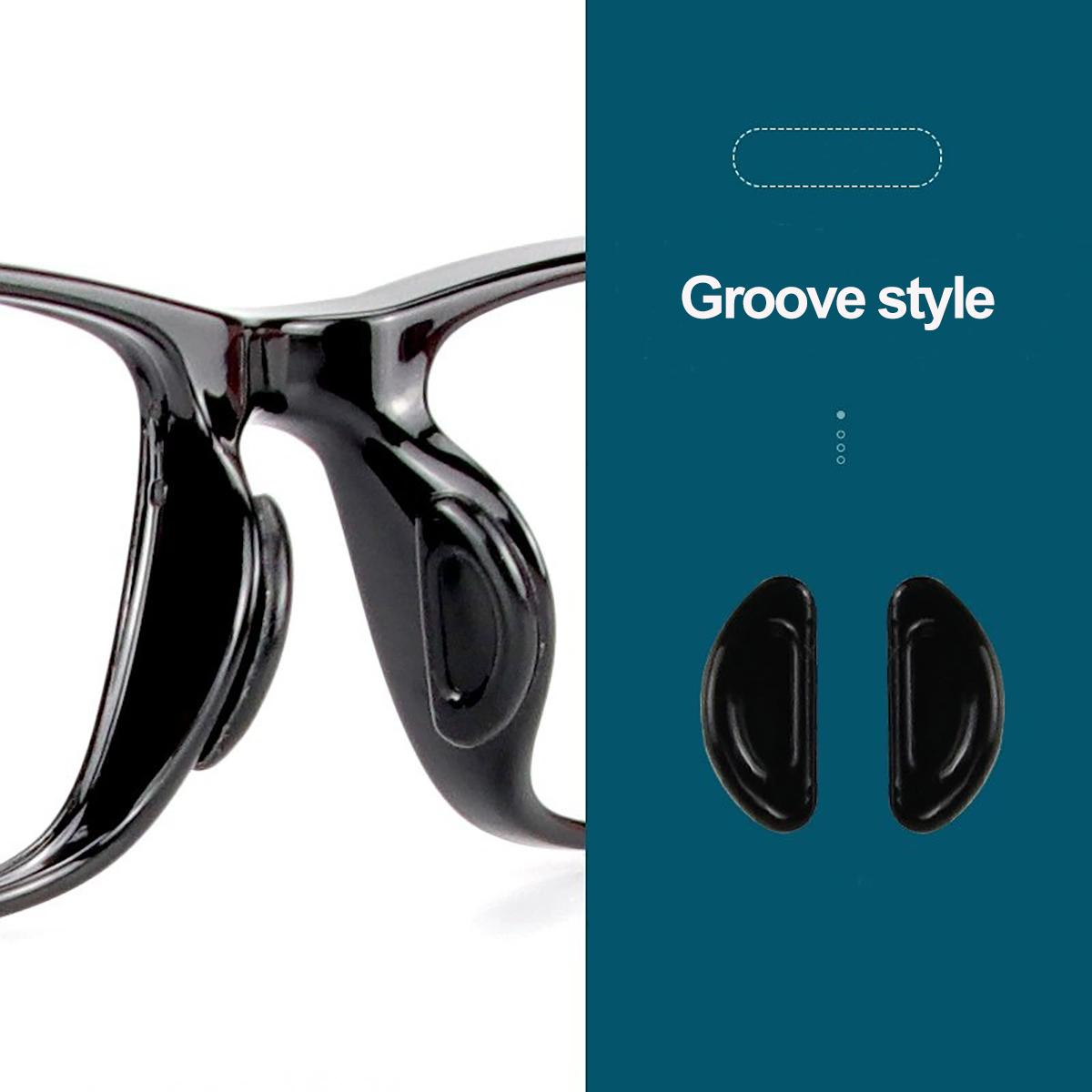 5 paar brillen antislip neuspads zachte siliconen zelfklevende bril neuspads voor plastic frame bril zonnebril (zwart/wit): Light Grey