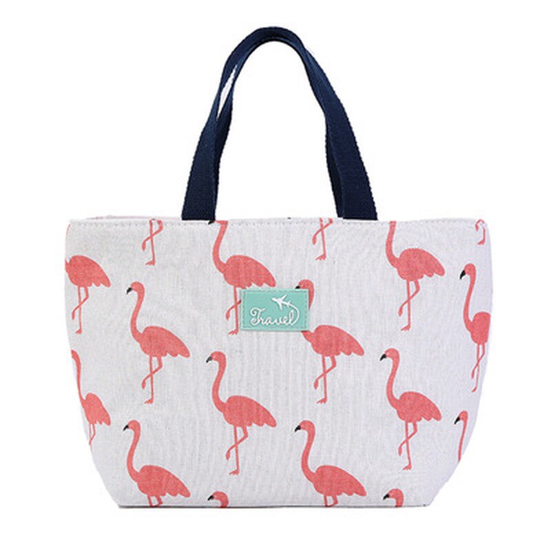 Xizou Lunch Tas Voor Vrouwen Grappige Cartoon Kids Bento Cooler Tassen Flamingo Thermische Ontbijt Eten Doos Draagbare Picknick Reizen