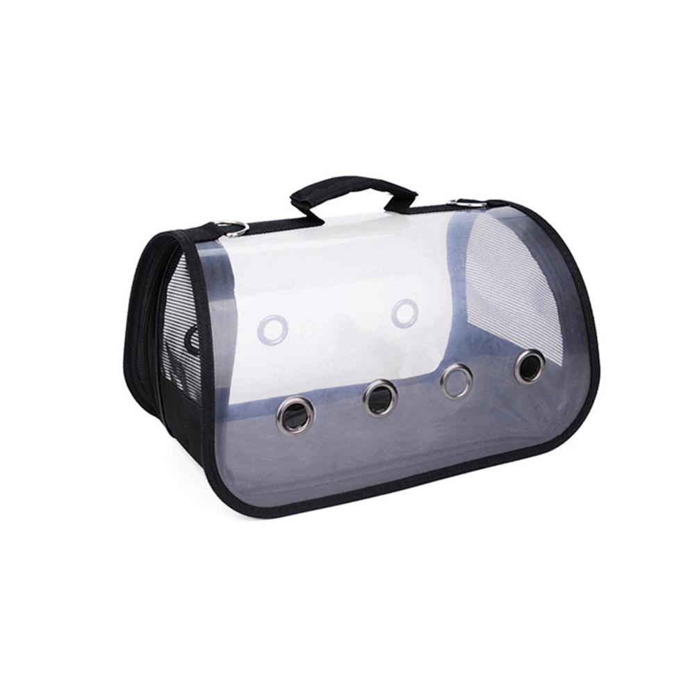 Outdoor Bird Transport Cage Bird Travel Carrier Breathable Space Parrot Go Out Backpack Multi-functional Bird Carrier With Perch: Black / S