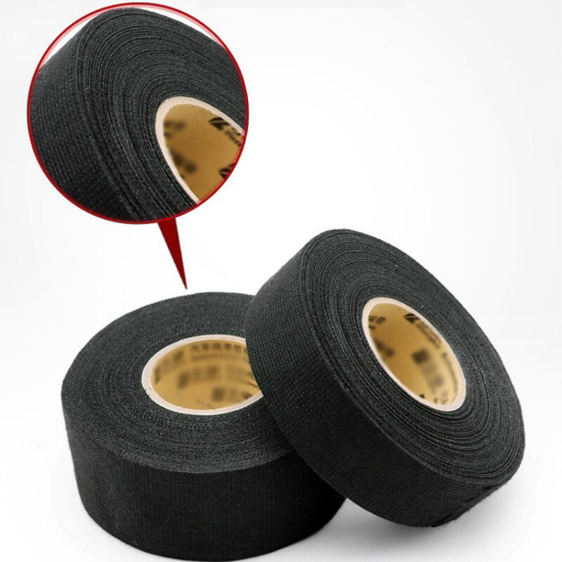 15 Meter Hittebestendig Vlamvertragende Tape Adhesive Doek Tape Voor Auto Kabelboom Kabelboom Bescherming Breedte 9/19/25Mm