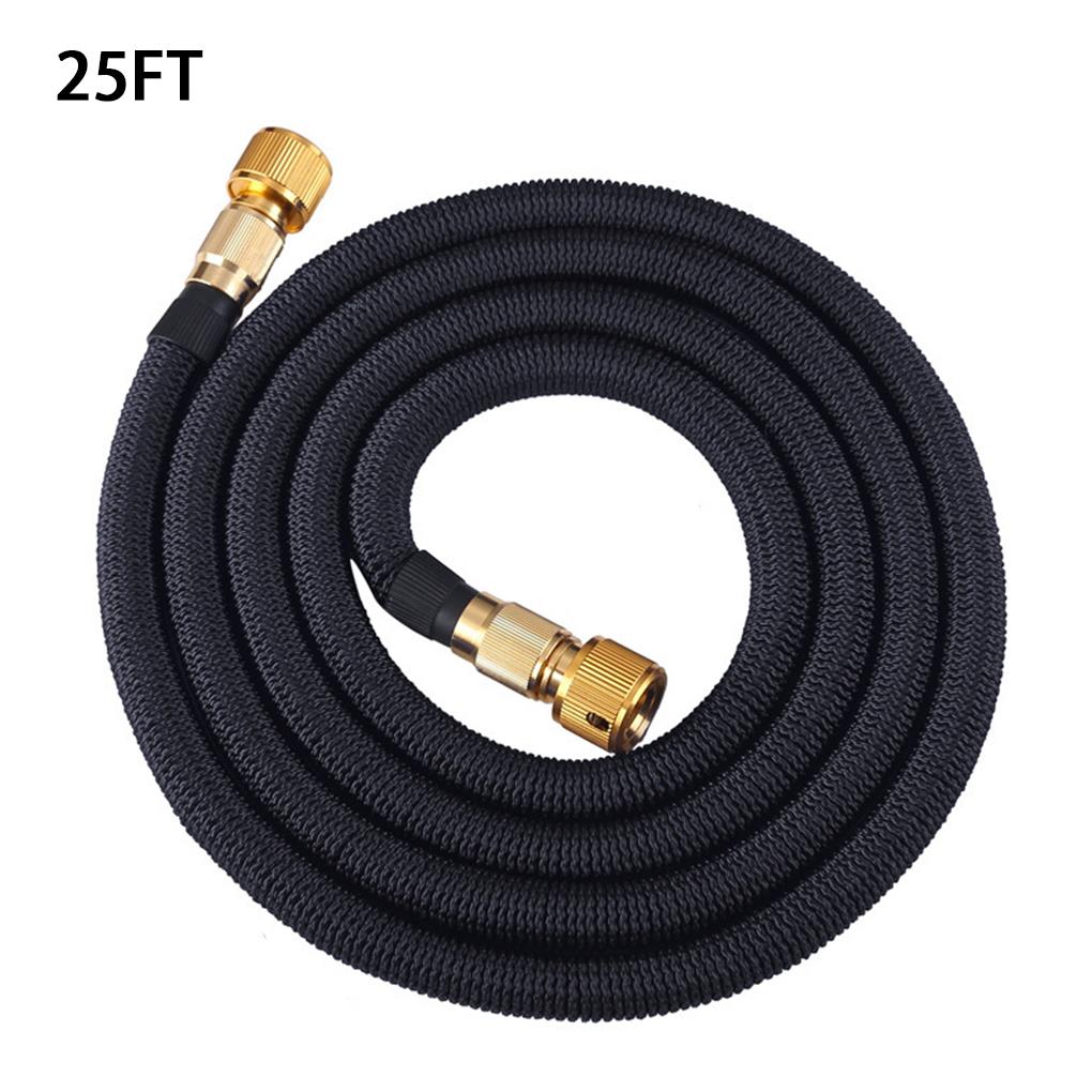 Garden Hose Pipe Expandable Flexible Expandable Water Hose for Garden Flower Plant Magic Hose For Car Wash Stretch: 100ft / Black