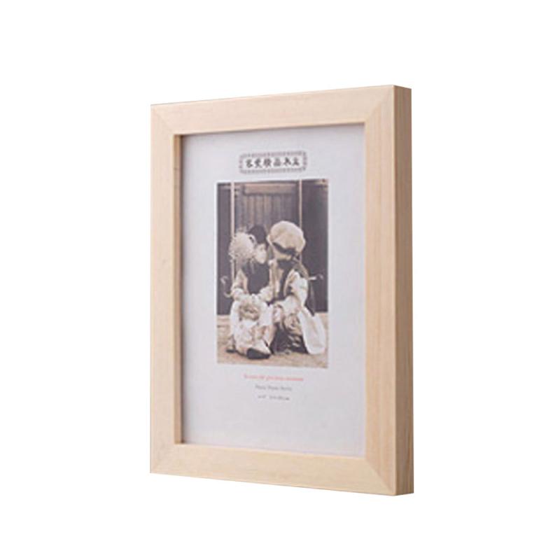 4pcs 6 Inch Home Photo Display Wooden Photo Frame Desktop Display Wall Hangings Household Living Room Decoration