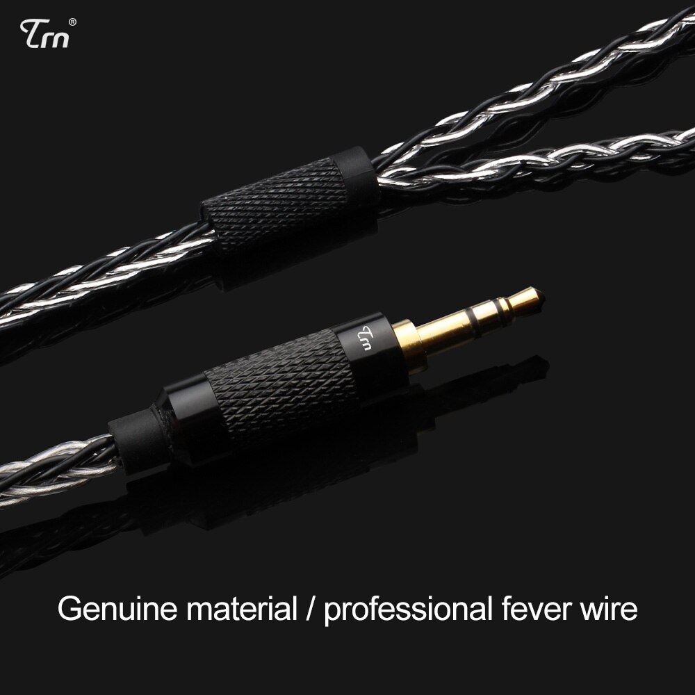 TRN 8 Core Silver Plated Cable HIFI Earphone MMCX/2Pin Connector Use For TRN v90 V10/V20/V60 V30 V80 IM1 IM2 X6