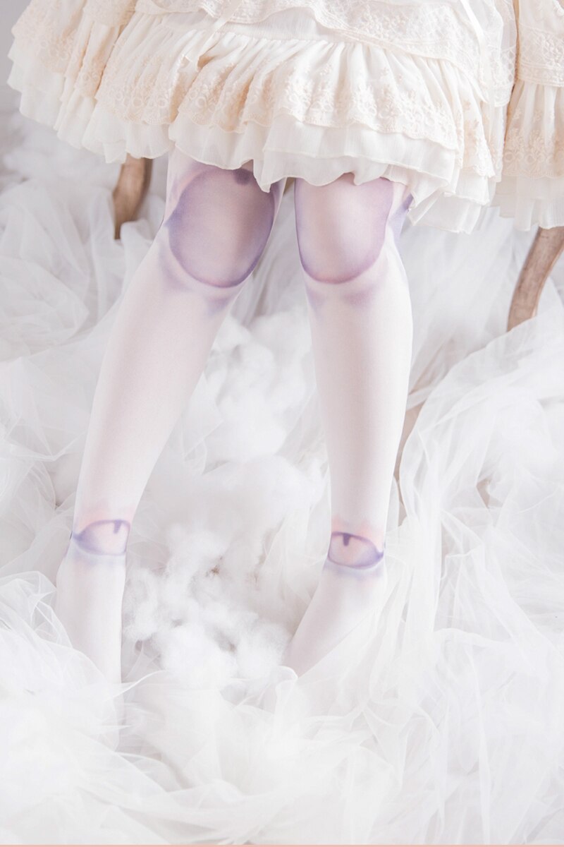 Japanese Lolita original stockings SD doll spherical joint velvet printing soft budding girl pants tattoo silk stocking XWZ-L002