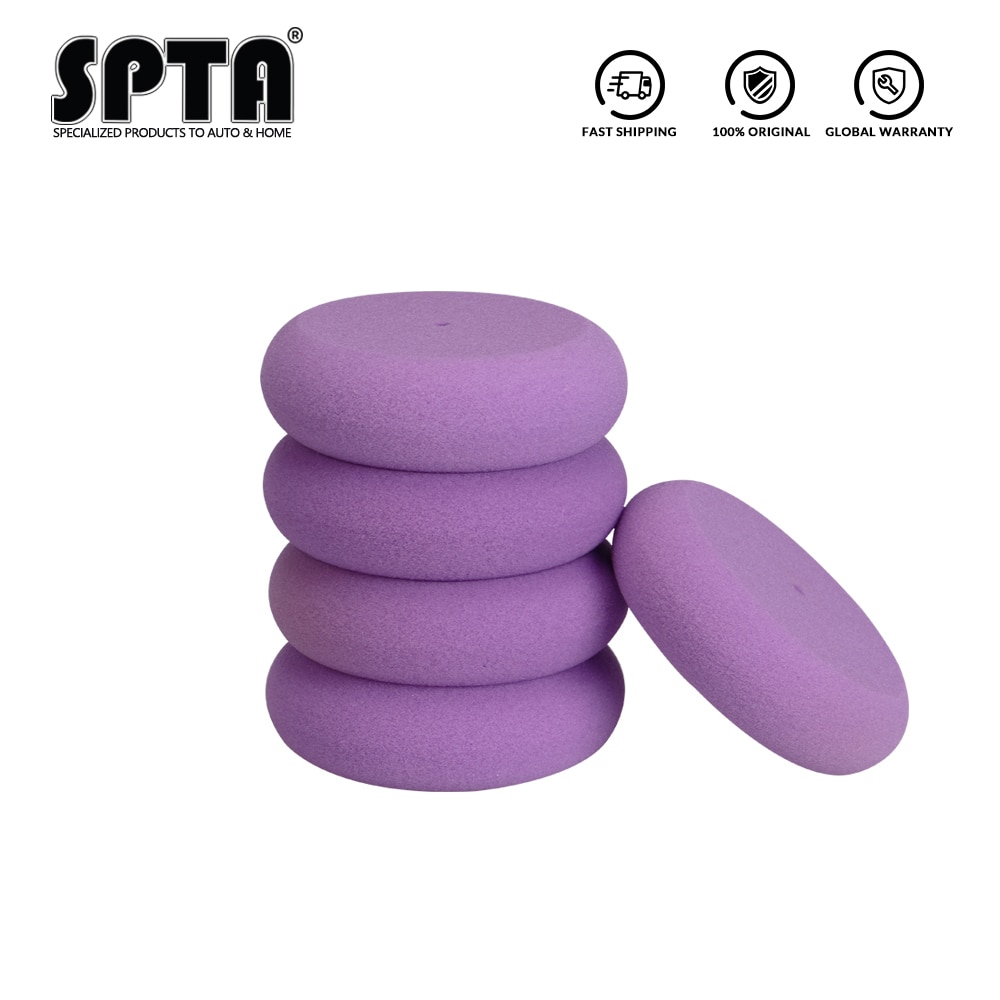 SPTA Hand Waxing Sponge 100mm Rubbing Compound Applicator Car Beauty Waxing Pad Auto Paint Care Polishing Sponge Pad