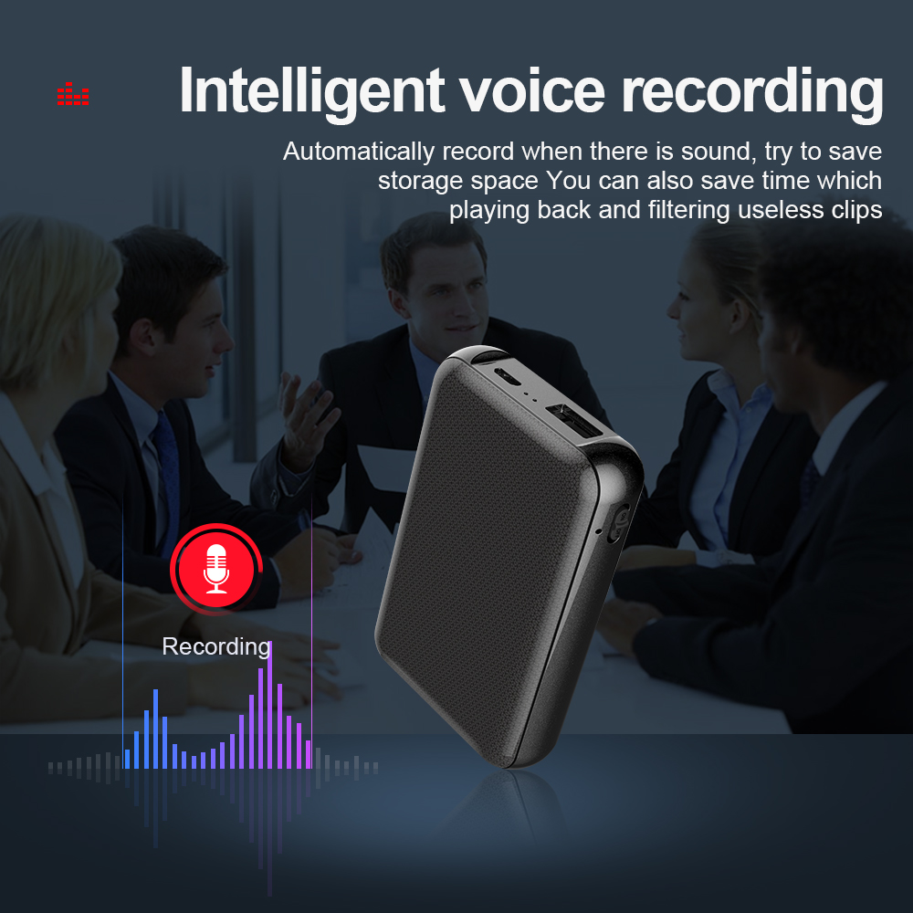 5000Mah Mini Power Bank Recorder Digtal Voice 8/32G Geluidsrecord Geactiveerd Professionele Grote Capaciteit Opslag Mp3 Opnamepen