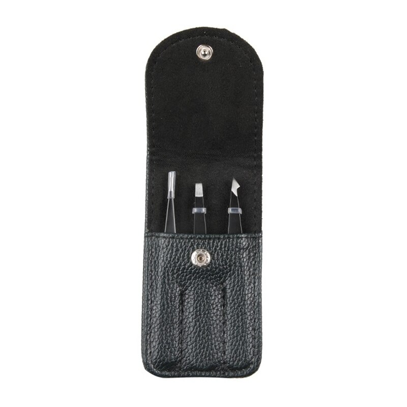 3 Pieces/Set of Stainless Steel PU Leather Popular Eyebrow Tweezers Beauty Removal Makeup Tool For Kit Ladies: style 6