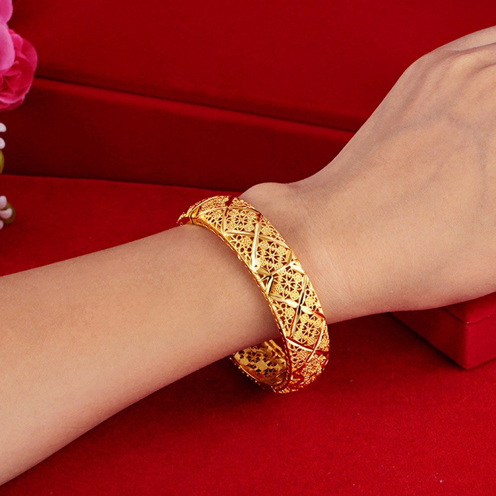 24k oro etiope gioielli braccialetto musulmano donne Dubai Ramadan braccialetto Africa arabo matrimonio gioielli turchi regalo all&#39;ingrosso