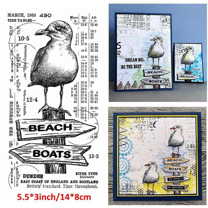 Clear Stamps Adorable Alpaca Penguin Cat Wolf Bird Complex Word Code Flower Tea DIY Scrapbooking Craft Cards: 3