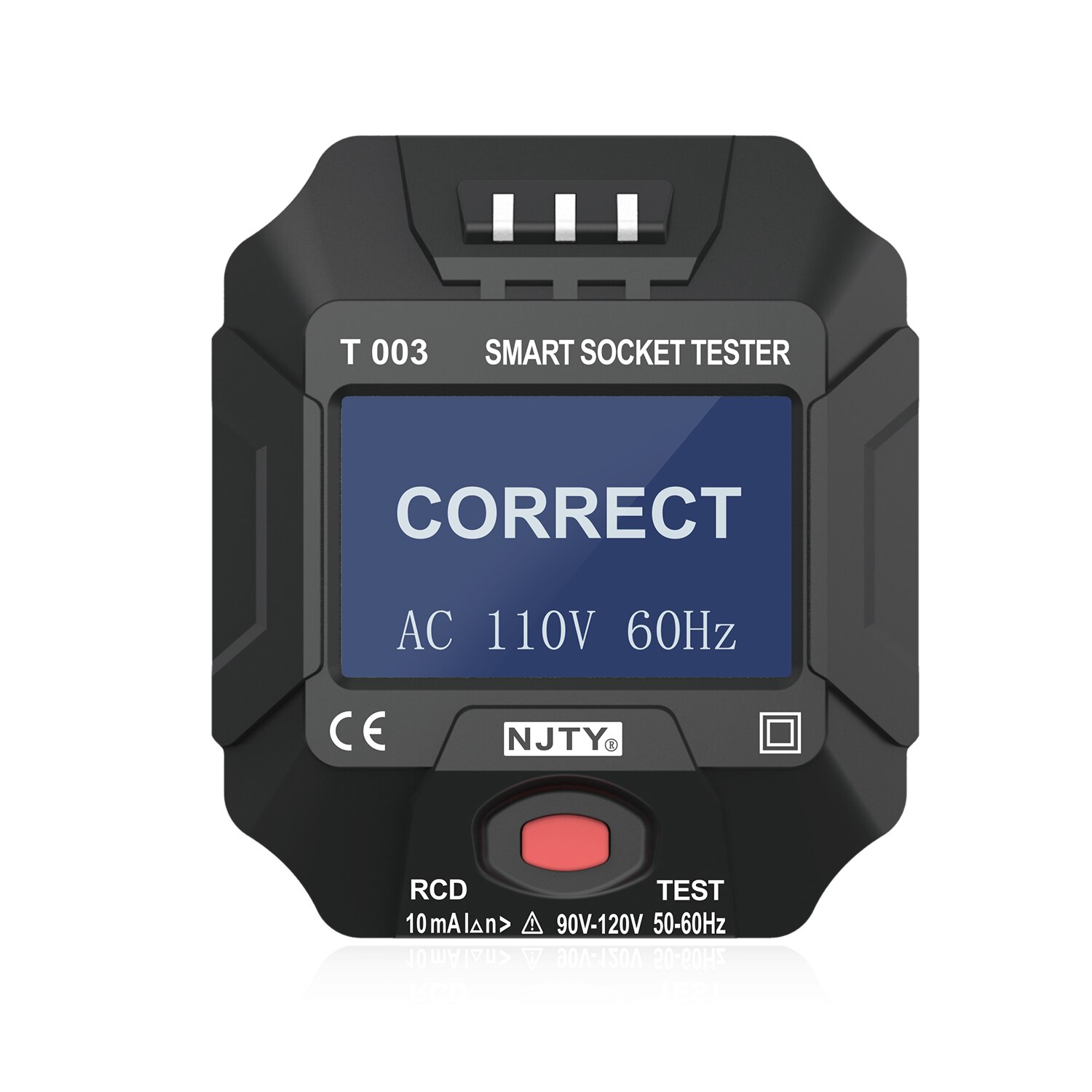 NJTY 90~120V US Plug Socket Outlet Tester Smart Socket Tester Wall Plug Breaker Finder Leakage Test for Home Appliance Testing