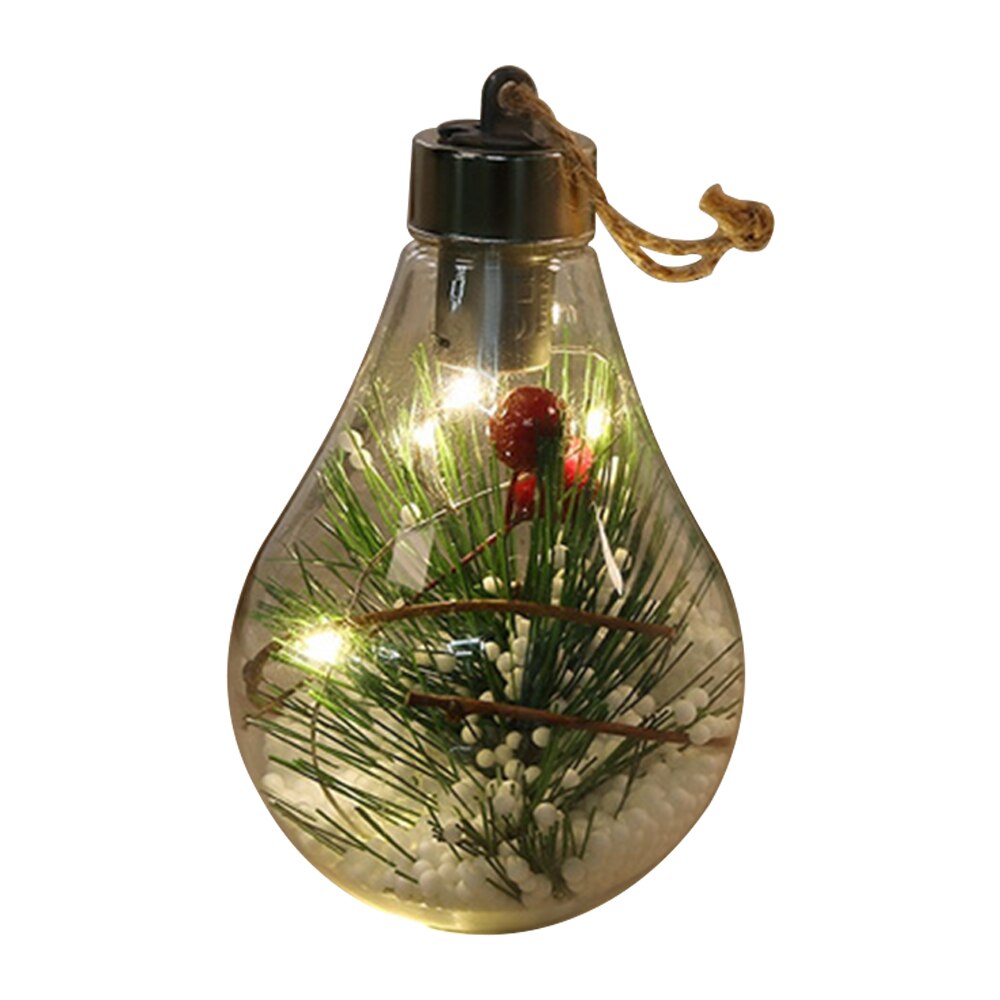 Lichtgevende kerstboombal heldere lichtgevende bal led hanglamp mooie plastic bolvormige lamp: 2