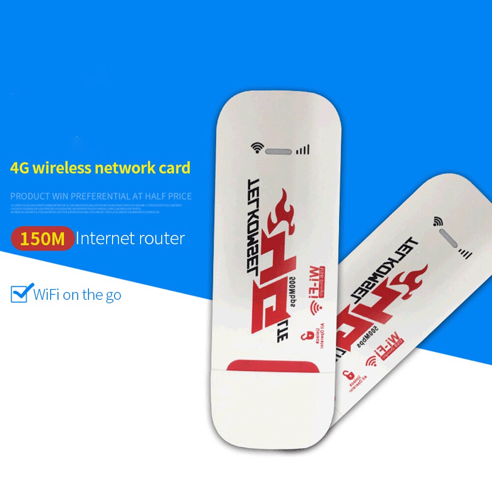Wifi adapter netværkskort usb dongle hjemmekontor trådløs plug and play højhastigheds modem 150 mbps 4g lte til laptop universal