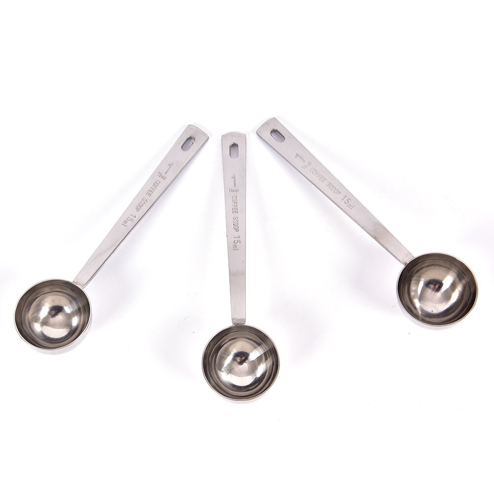 1 stk kaffeske måleske multifunktion rustfrit stål 1 kop malet kaffe spiseske måleske 15ml