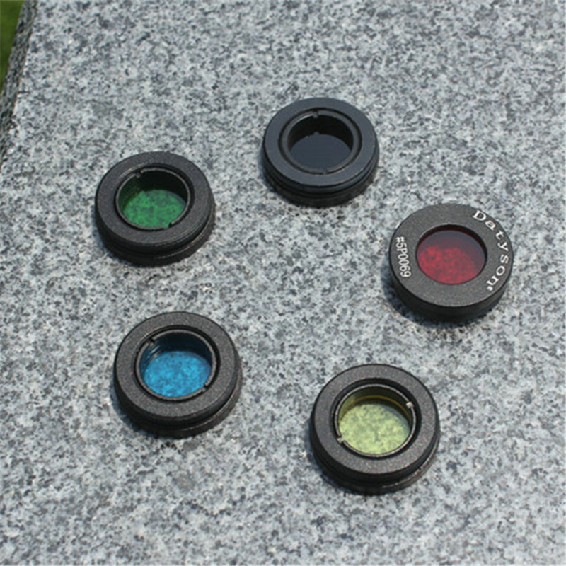 Datyson 0.965 pulgadas negro rojo amarillo verde azul astronómico telescopio accesorios SOL/luna/nebulosa filtro 5P0057 +