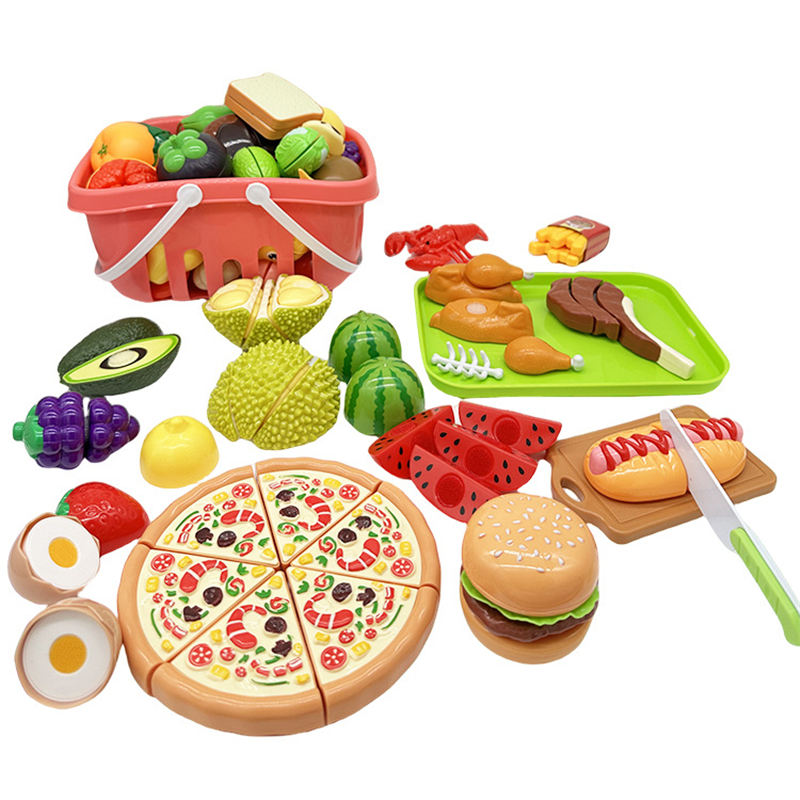1Pcs Montessori Paste Chechele Simulation Durian Grapefruit Cherry Educational Toy Play House Decompress Educational Toy