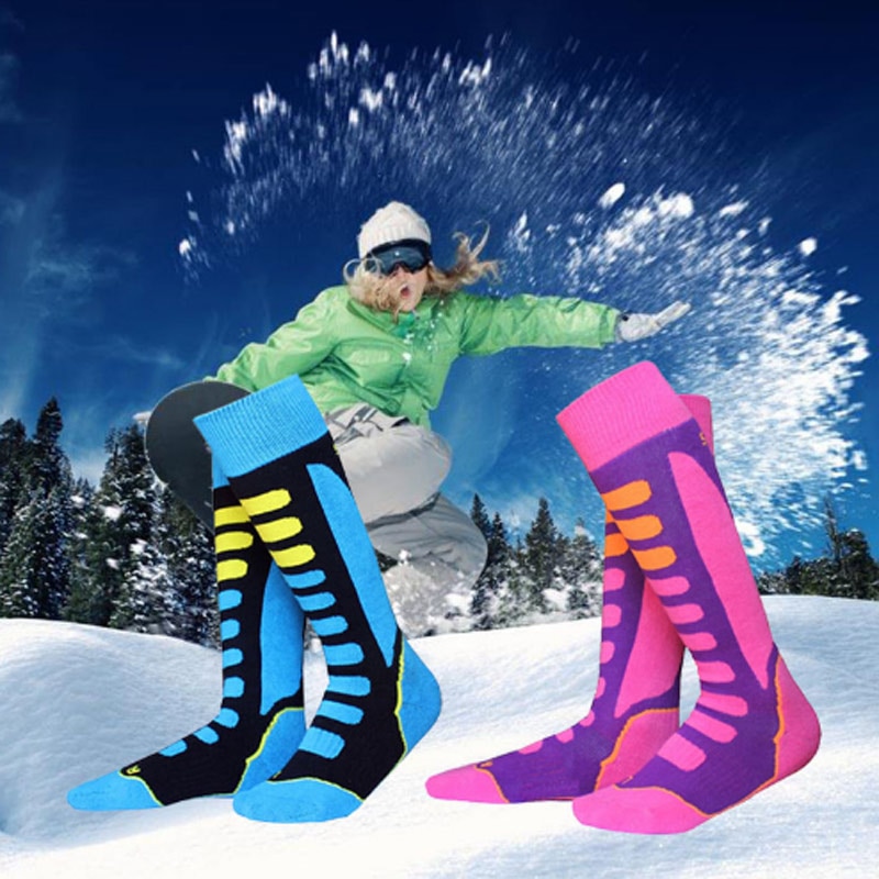 Winter Kids Thermal Ski Socks Thicken Cotton Warm Sports Socks Snowboarding Cycling Boys Girl Skiing Hiking Socks Leg Warmer