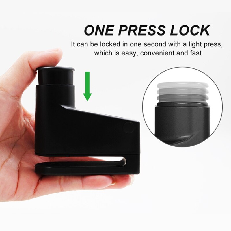 Fingerprint App Bluetooth Smart Disc Brake Lock Keyless Electric Bike Lock Biometric Bicycle Lock Smart Motorcycle Scooter Lock