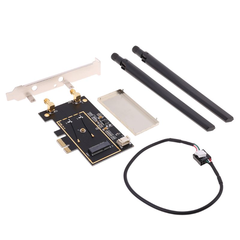 WTXUP NGFF M2 to PCIE AC Converter Adapter Card AX200 9260 8265 1650A for Laptop PC Easy Install