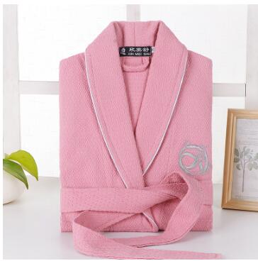 100%  bomullsrock badrock herr sommar kimono japansk stil: Rosa / L