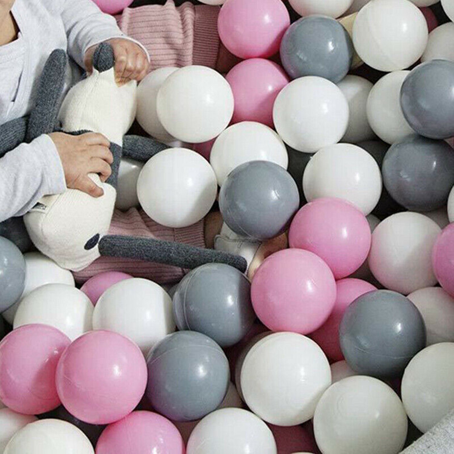 100 stk miljøvenlig plastkugle bløde havkugler baby swimmingpool pit legetøj