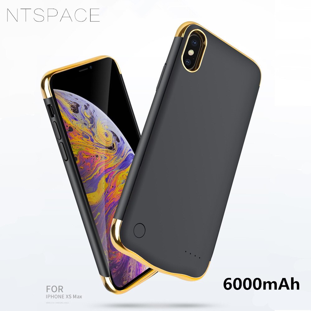 6000mAh Ultra Dünne Energie Pack Ladegerät fallen Für iPhone Xs Max Energie Bank fallen Externe Zurück Clip Batterie fallen