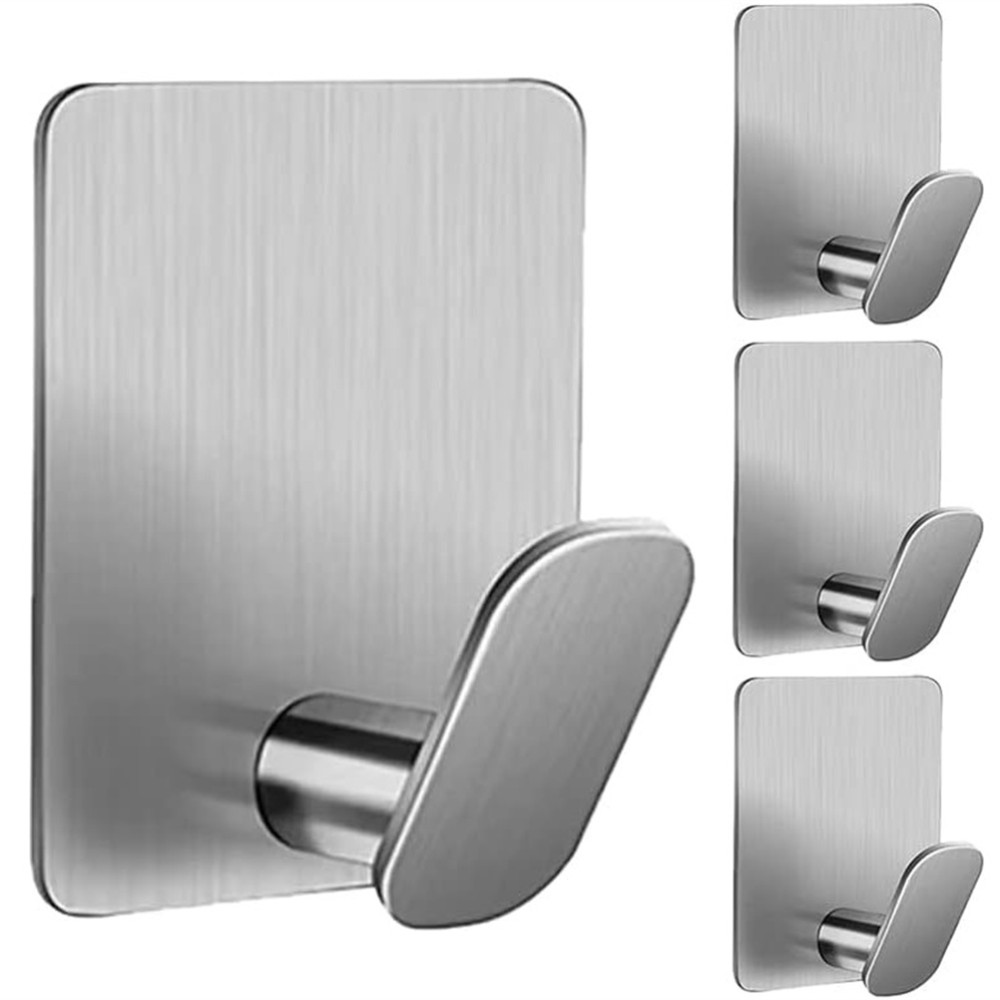 Ganchos adhesivos para toallas de pared, ganchos de pared resistentes para colgar ropa, sombreros, baño, cocina, gancho para colgar de acero inoxidable 304: Bronce