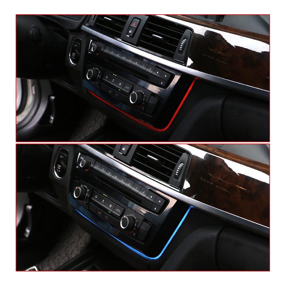 Omgivande ljus i bilen för bmw  f30 f32 auto mittkonsol lampa inre belysning trim främre luftkonditionering vent inloppslampor