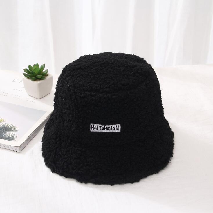 Sombreros de invierno de piel para mujer, gorros cálidos con letras de Panamá, negros y blancos