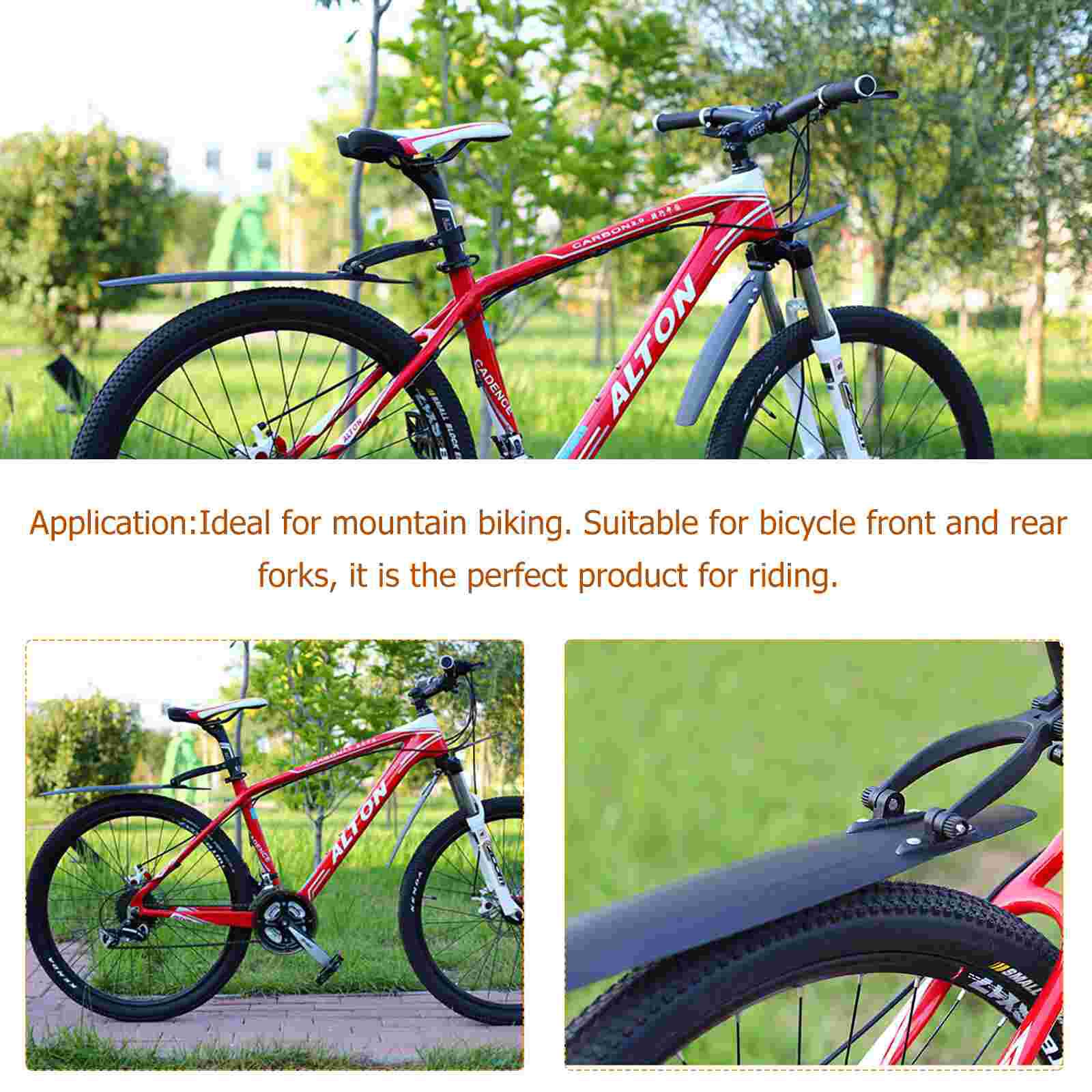 1 Set of Mud Guards Bike Front Mud Guard Rear Mud Guard