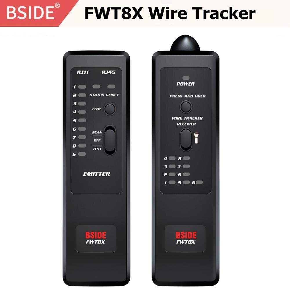 Bside FWT8X Dual Mode Netwerk Wire Tracker Kabel Toner RJ45 RJ11 Nauwkeurige Ethernet Lan Tracer Analyzer Detector Line Finder