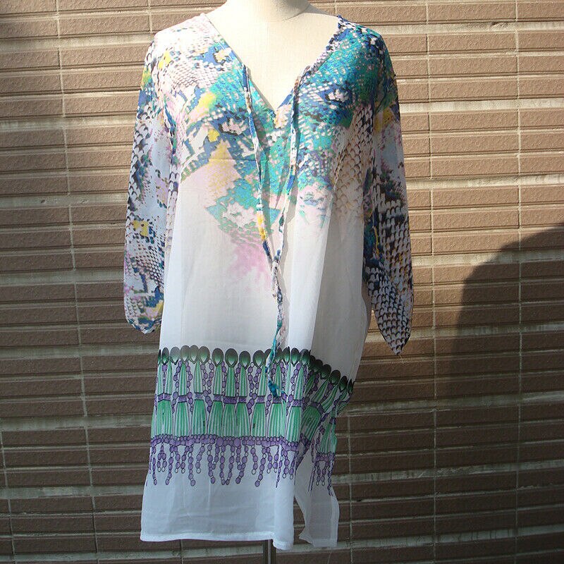 Pareo Sjaal Vrouwen Strand Sarongs Beach Cover Up Zomer Chiffon Sjaals Geometrische Plus Size Handdoek