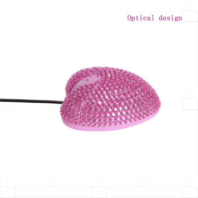 Ultra-thin Pink Wired Gaming Mouse USB Optical Gamer Mouse Heart Shape 1000DPI Laptop Desktop Computer Mice For Girls