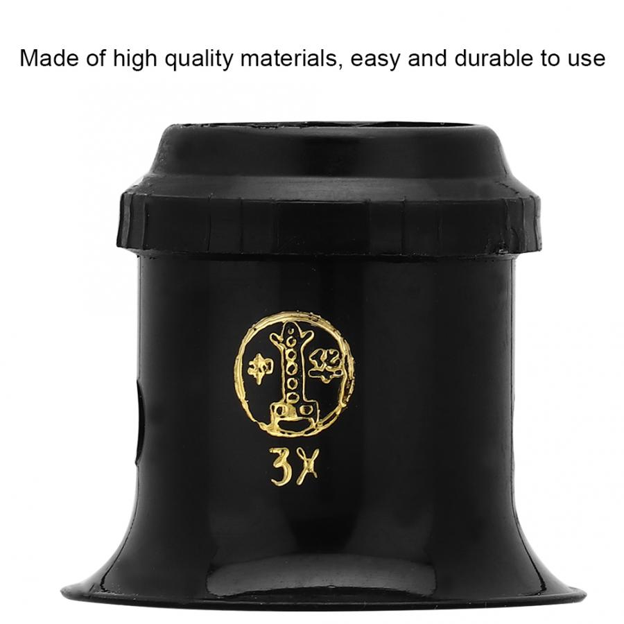 Lupa de ojo 3X 4X 5X 8X, herramienta de reparación de reloj, lupa de lente de lupa de cristal, herramienta de reparación de reloj para relojero c