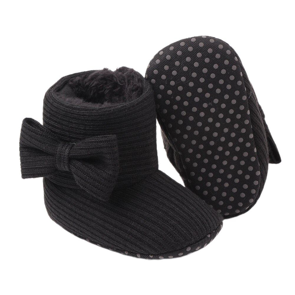 Pasgeboren Peuter Baby Meisjes Jongens Snowboots, zachte Zool Antislip Crib Schoenen Winter Warme Gezellige Strik Booties Winter Warm