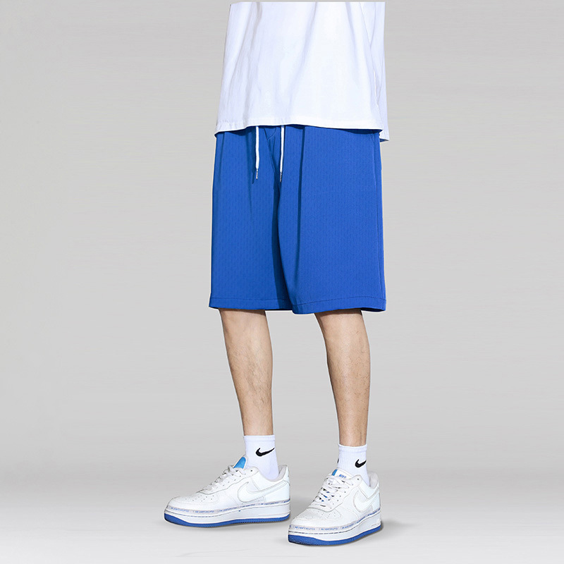 Zomer Ademende Mannen Mesh Shorts Gym Ijs Zijde Stijlvolle Casual Losse Shorts Joggers Outdoor Fitness Strand Korte Broek Sweatshorts: 4XL / Oranje