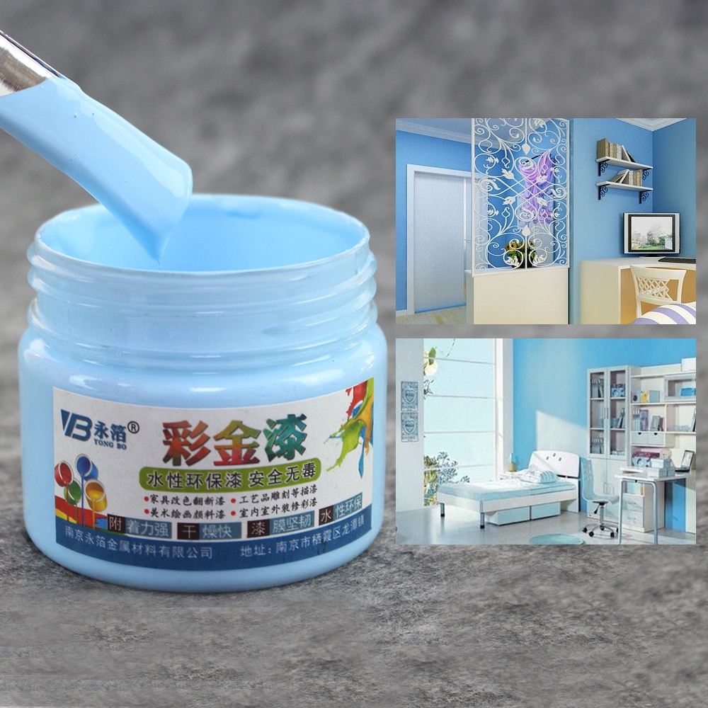 One Bottle Bright Sky Blue Paint, 100 G, Metal Lacquer, Wood Paint, Tasteless Water-based Paint, Can Be Applied on Any Surface
