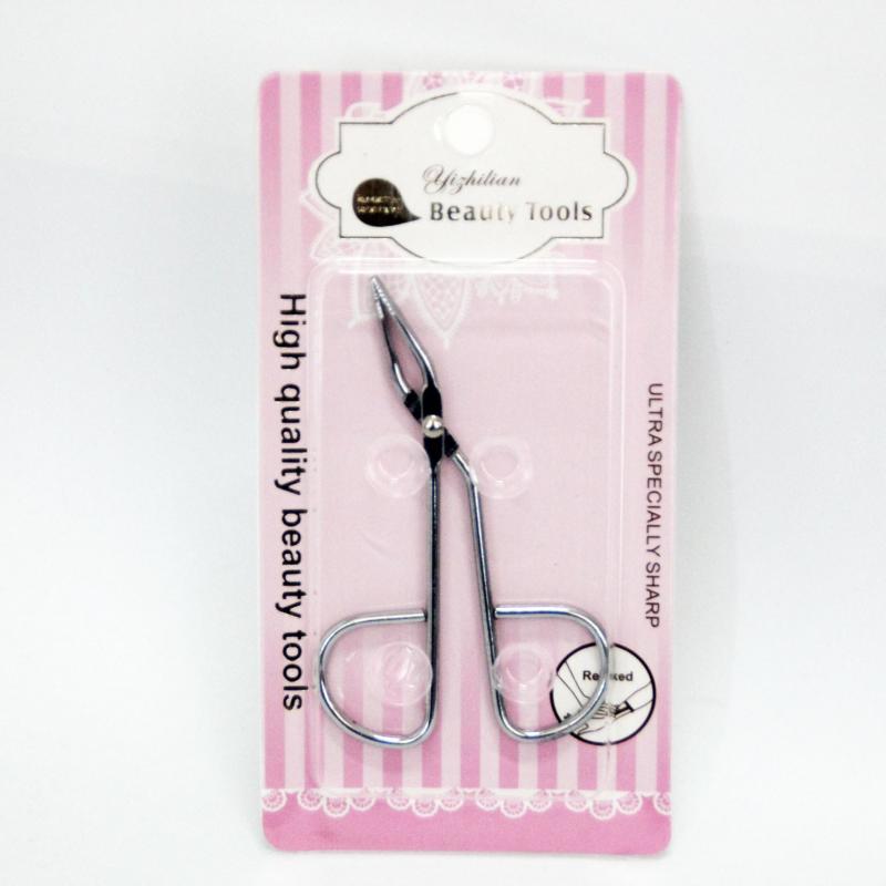 Tijeras para quitar el pelo, pinzas para cejas de punta plana, pinza, cortador cosmético recortador, herramienta de eliminación de cejas de acero inoxidable, 1 Uds.